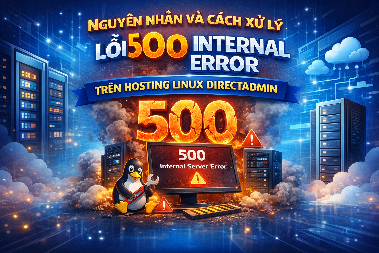 Nguyên nhân và cách xử lý lỗi 500 Internal error trên hosting Linux Directadmin