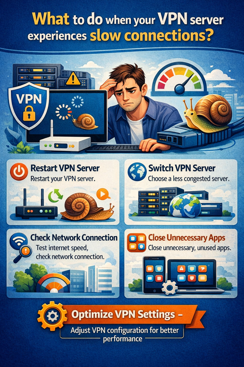 Nên làm gì khi máy chủ VPN gặp tình trạng kết nối chậm chạp