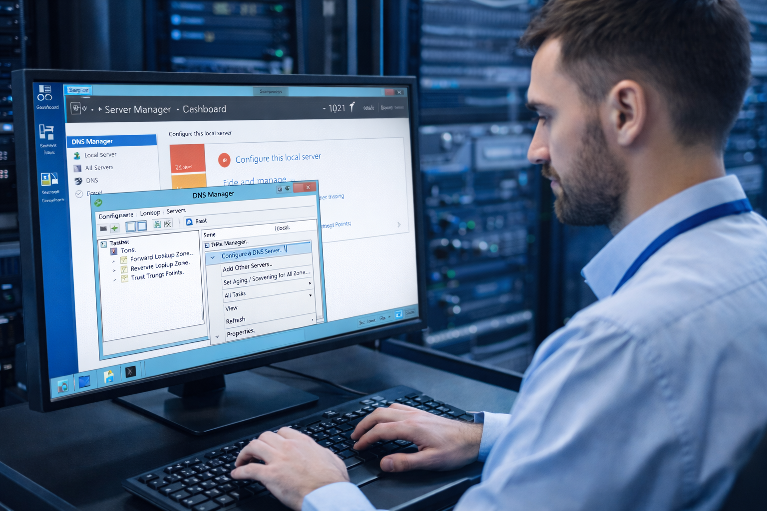 Cài đặt dns server 2012 R2