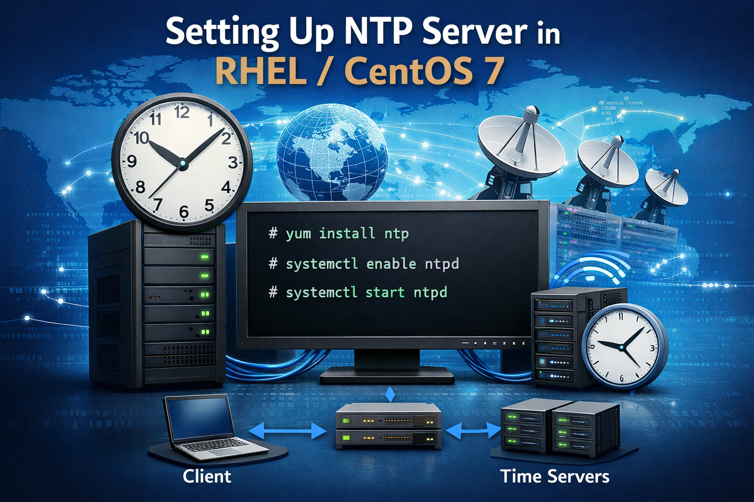 Cài đặt ntp server trong RHEL / CentOS 7