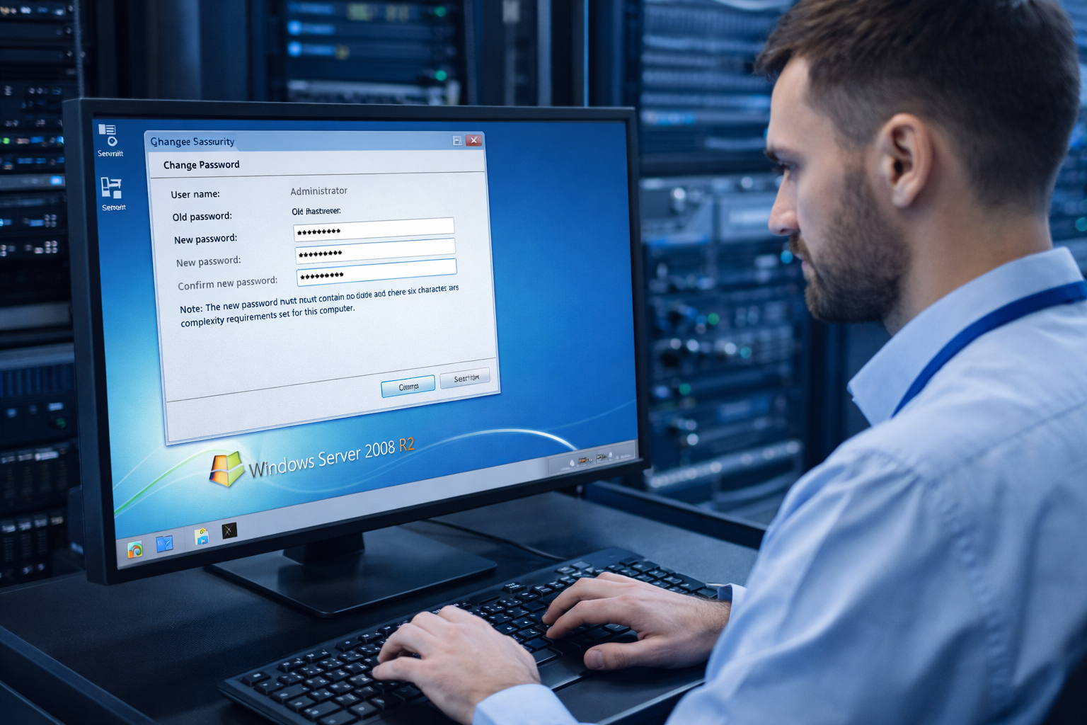 Cài đặt password cho Windows Server 2008 R2