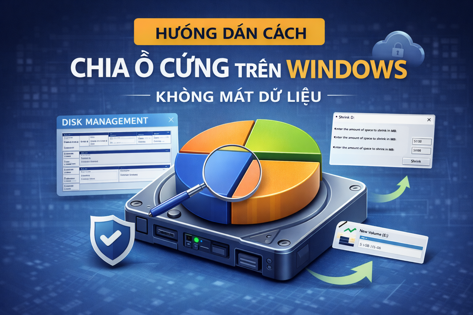 hướng dẫn cách chia ổ cứng trên window