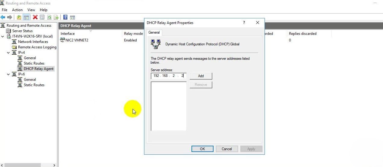 hướng dẫn cấu hình DHCP Relay Agent