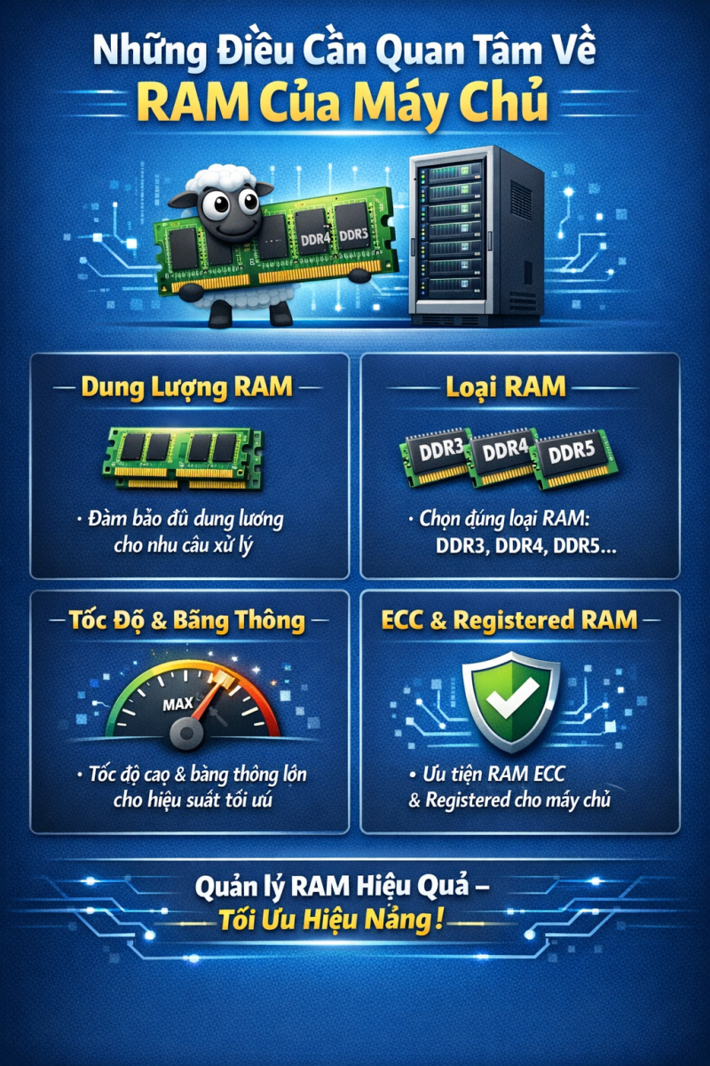 Những điều cần quan tâm về RAM của máy chủ để nâng cấp đúng và tối ưu hiệu năng
