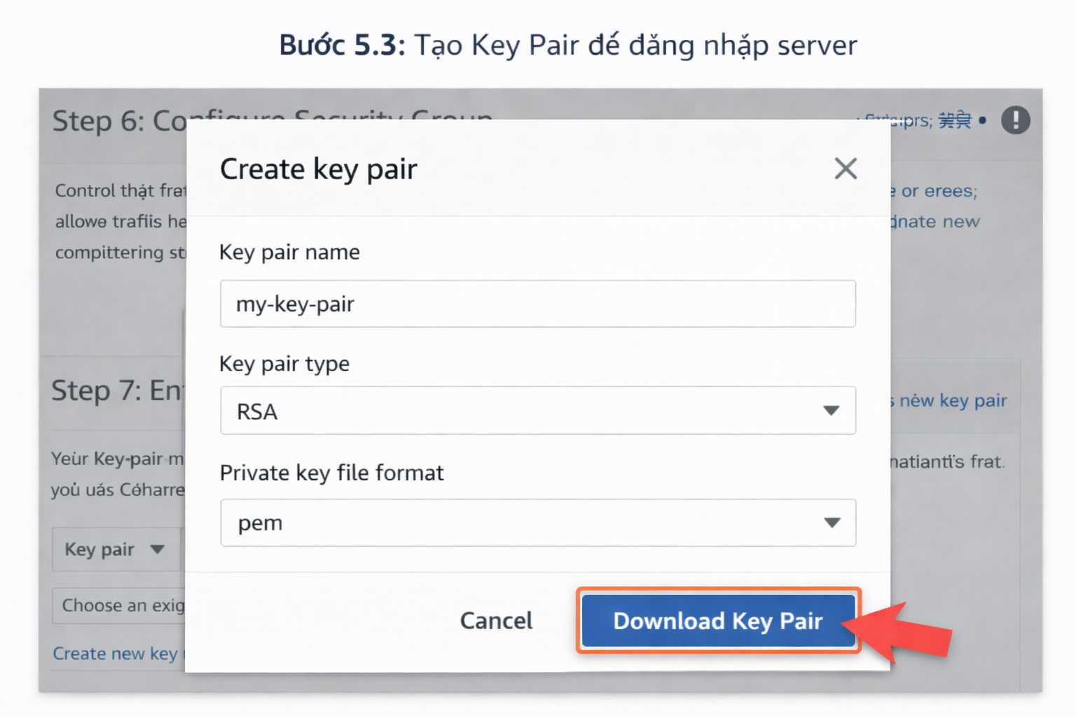tạo máy chủ ảo trên Amazon