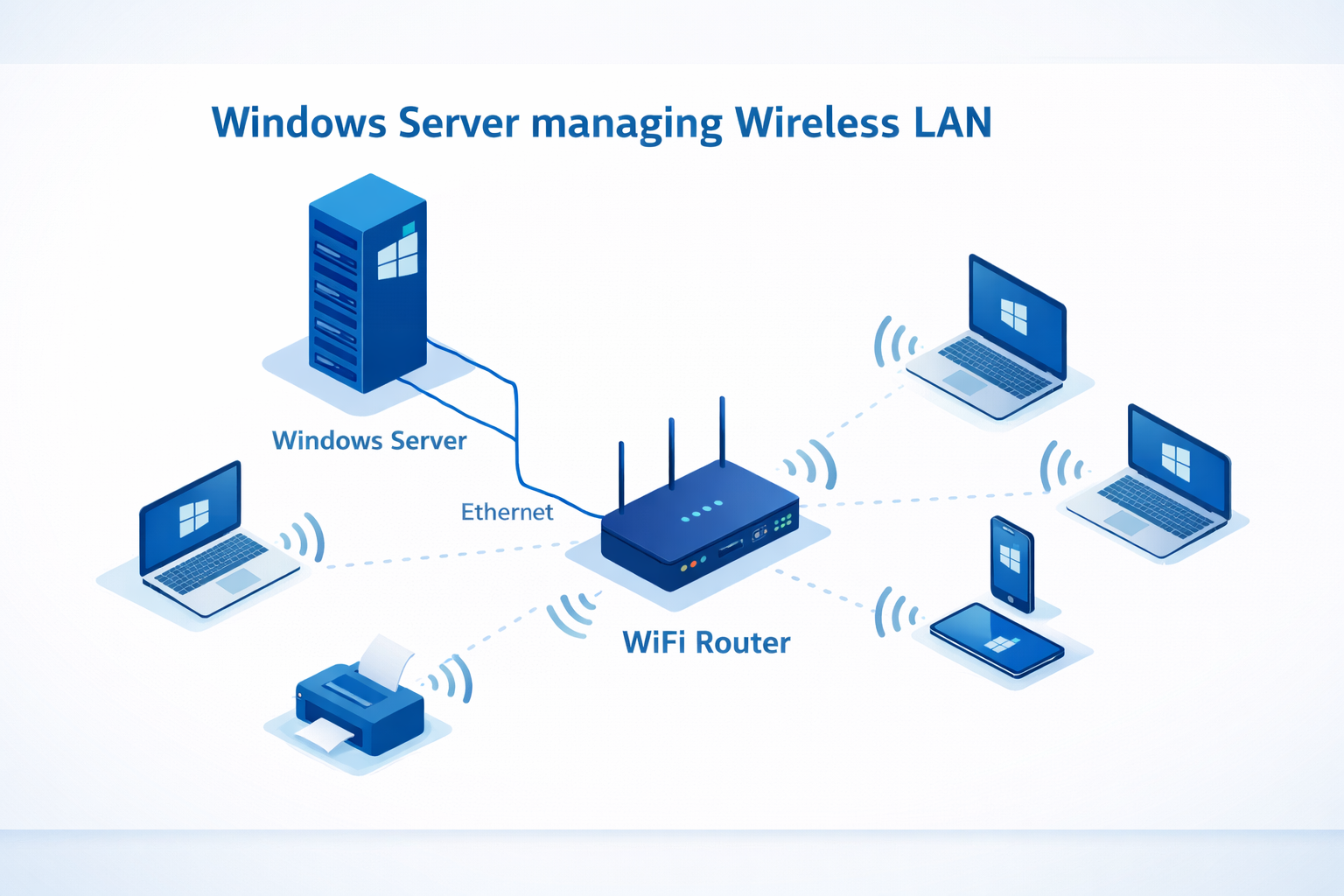 Thiết lập mạng LAN không dây trên Windows Server 2008