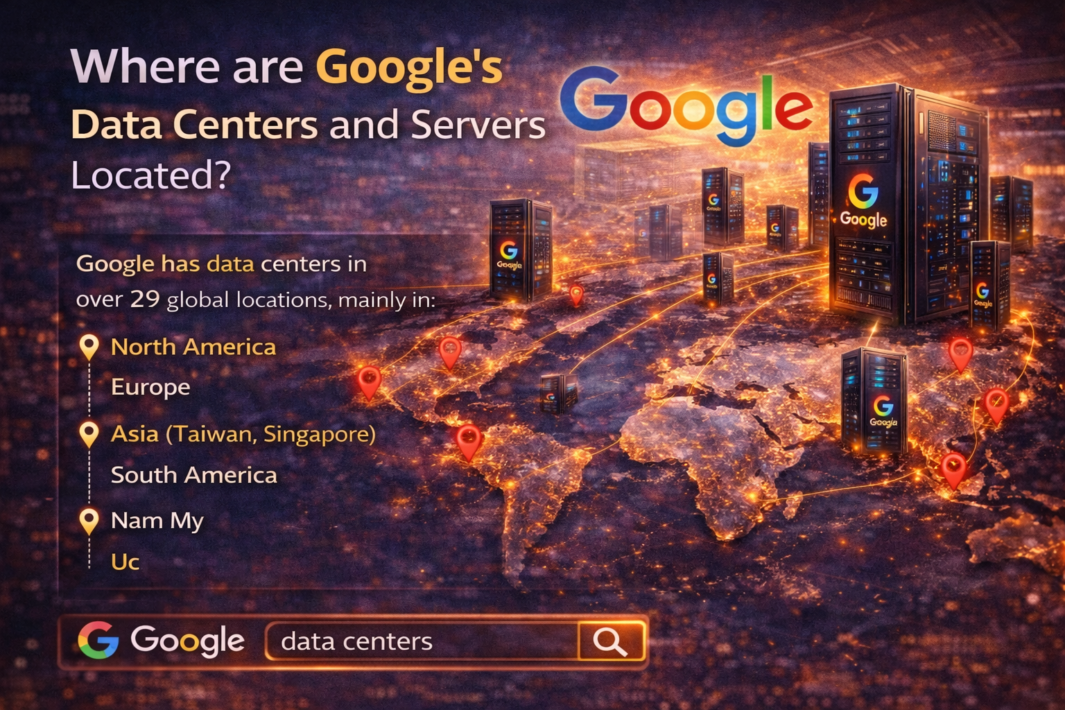 Trung tâm dữ liệu máy chủ google đặt ở đâu