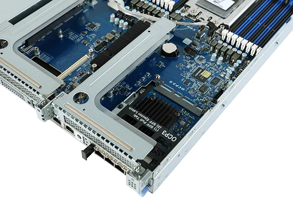 GIGABYTE offers servers that feature an onboard OCP 3.0 slot for the next generation of add on cards