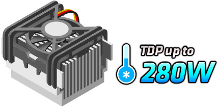 TDP up to 280W