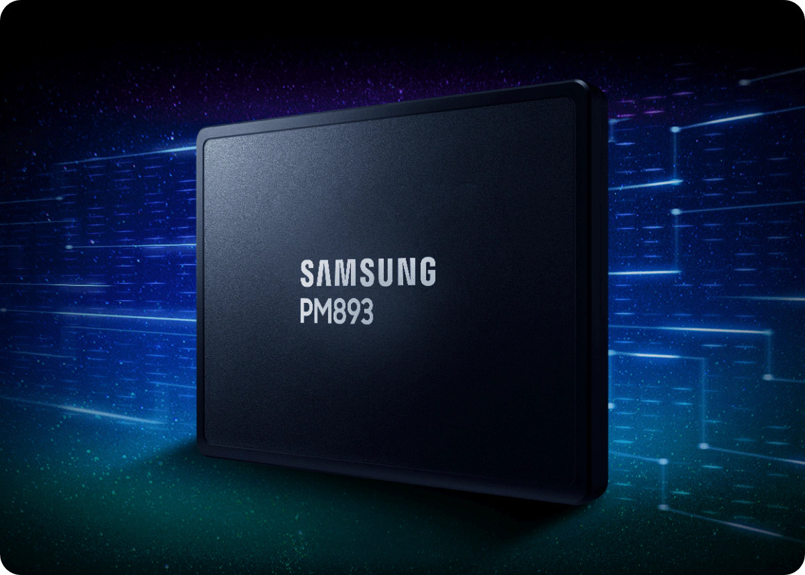 Samsung Data center SSD PM893 lies diagonally.