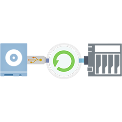 NAS backup to external device