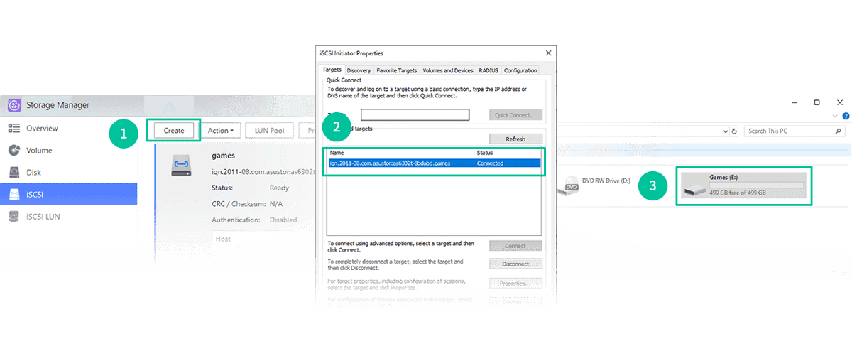 Lưu trữ game trên ổ iSCSI