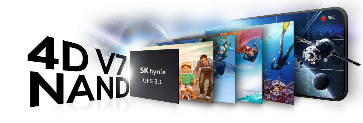 SK hynix’s UFS3.1 enables the world’s first smartphones with V7 NAND flash technology. 